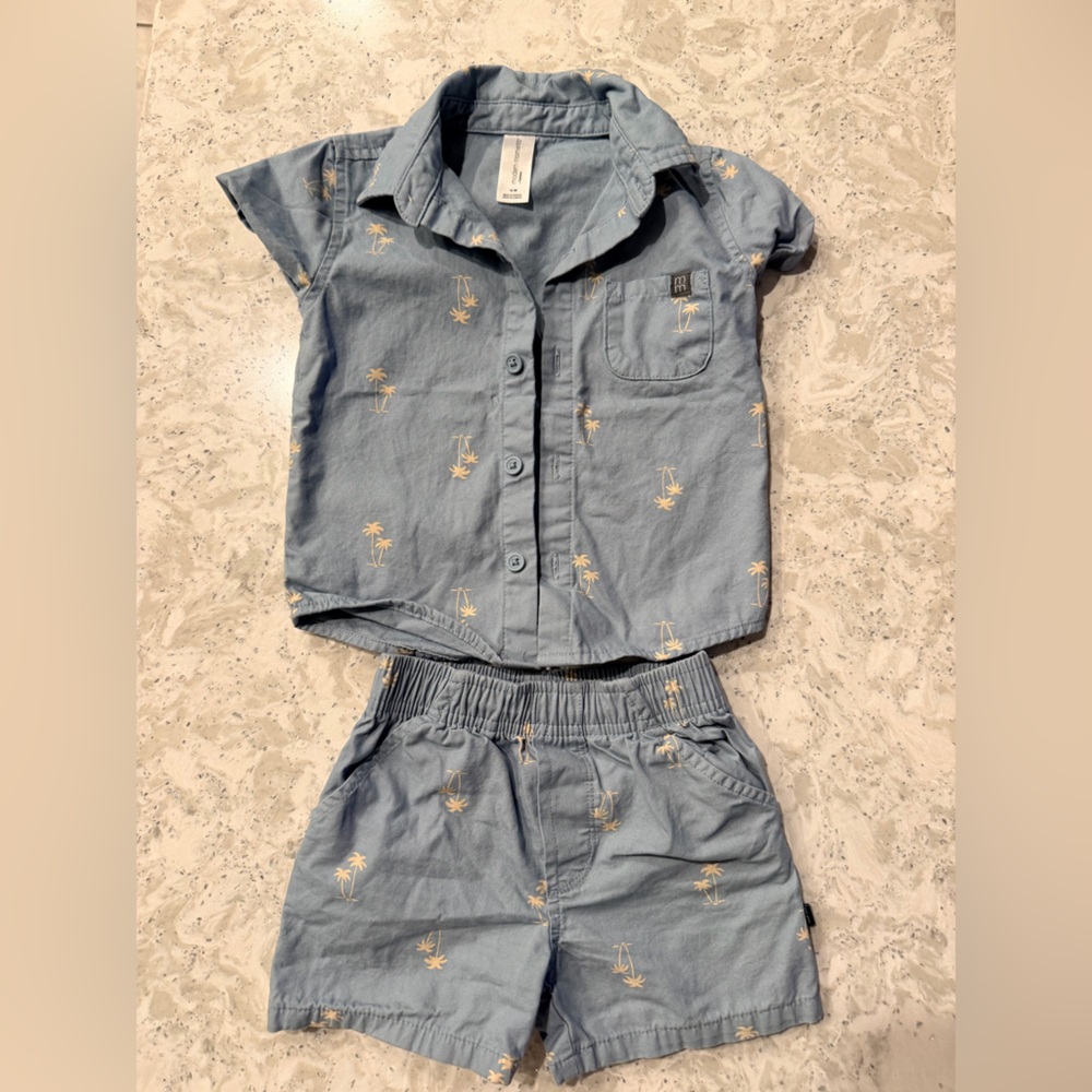 Carter's Blue Palm Tree Kids Matching Set